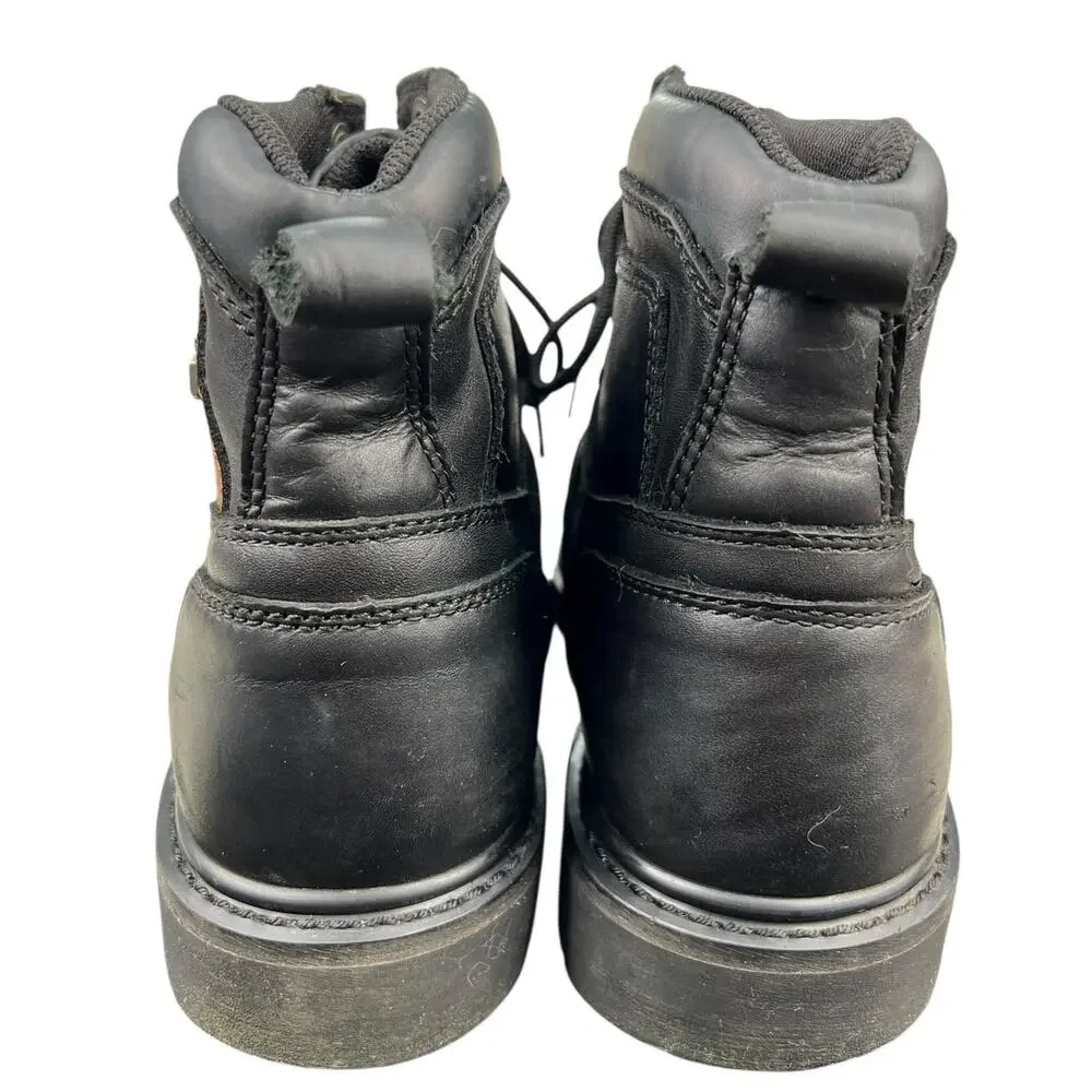 Harley Davidson Men’s Chad Black Leather Steel Toe Moto Boot Size US 12